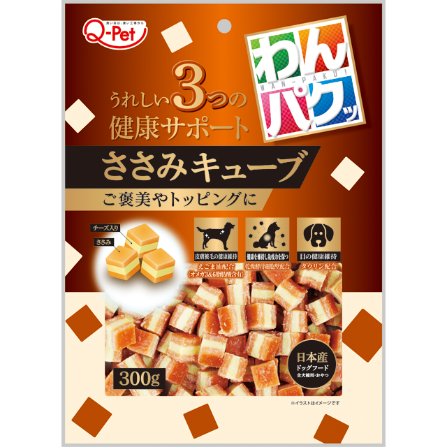 1808 わんパクッ ささみキューブ300g [021044]