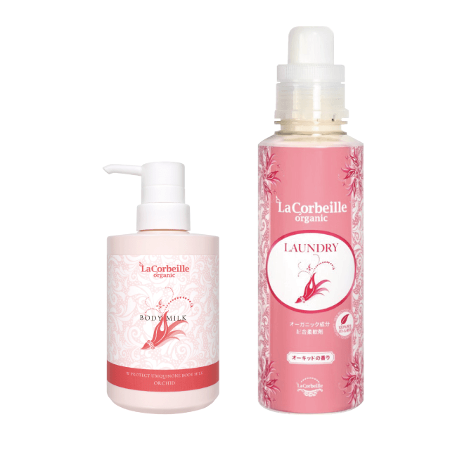 繊細肌＆敏感鼻サポートセットA （ボディミルク400ml、柔軟剤本体600ml：各1）