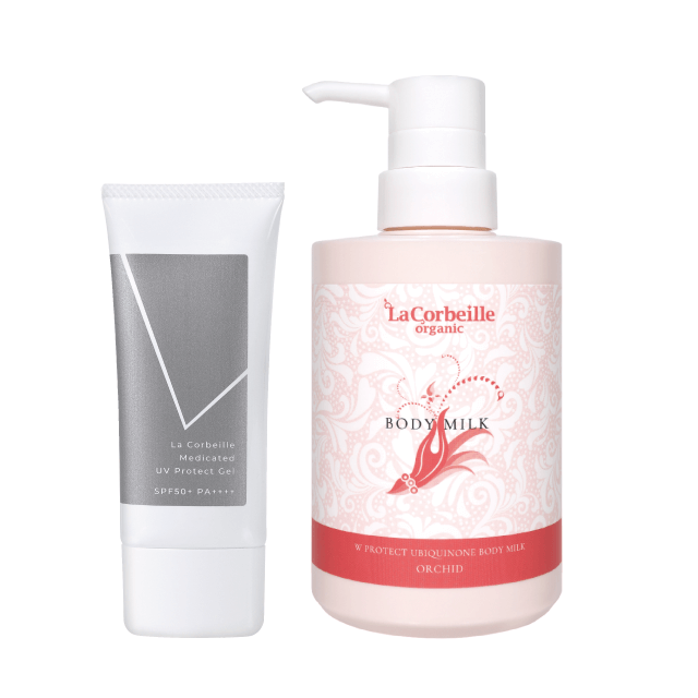 UVプロテクト＆アフターケアセット（薬用UVジェル50g、ボディミルク400ml：各1）