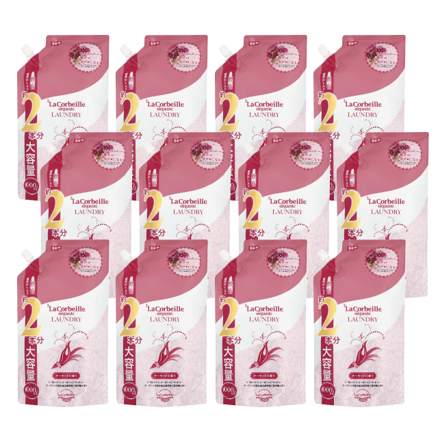 オーガニック ランドリー [柔軟剤] 詰め替え2本分 (オーキッドの香り) 12個セット