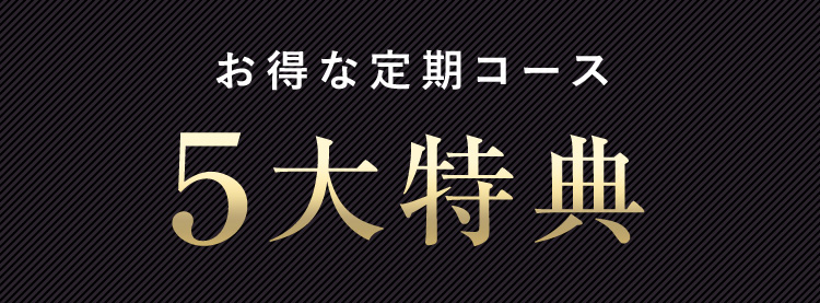 お得な定期コース5大特典