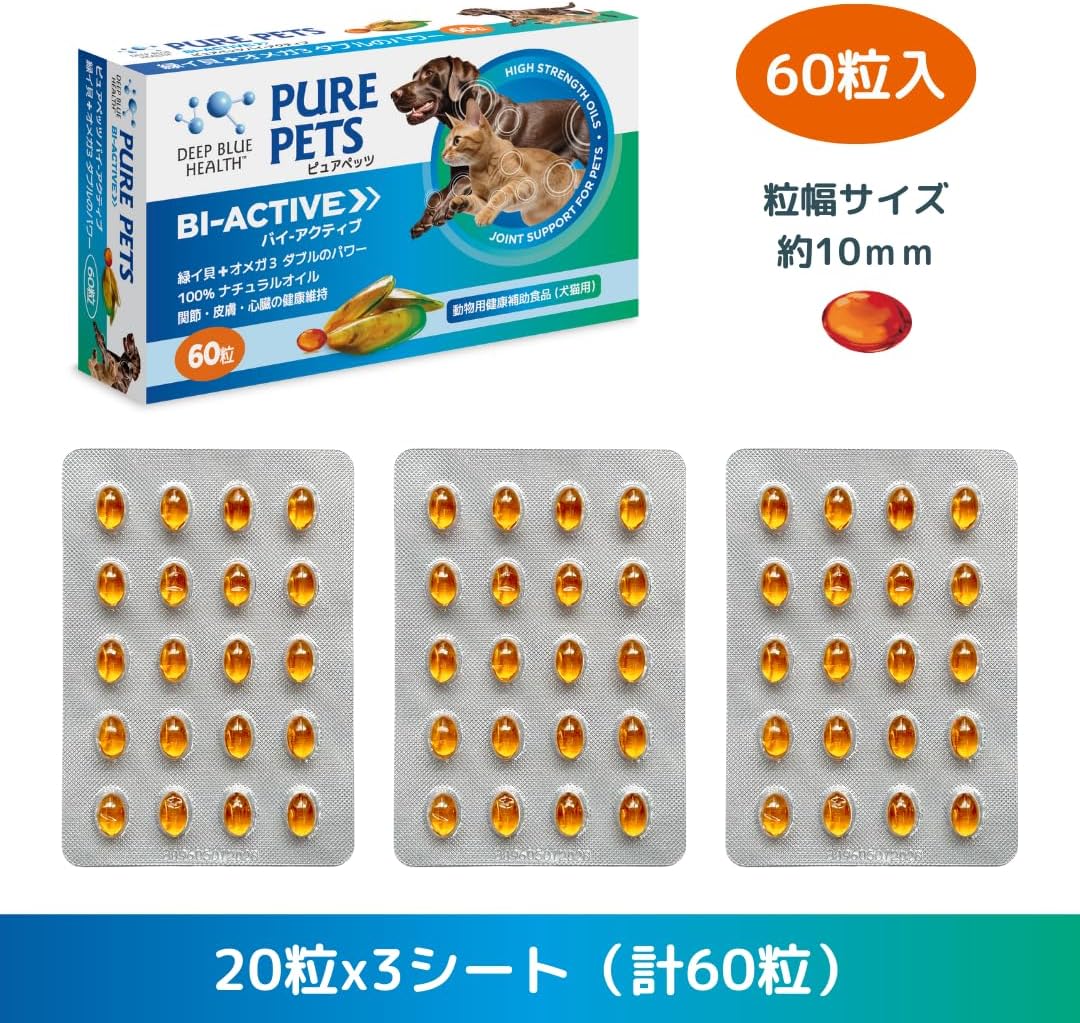 【定期便】緑イ貝オイルカプセル 60粒 x 1箱＋緑イ貝フリーズドライパウダー 100g x 1個