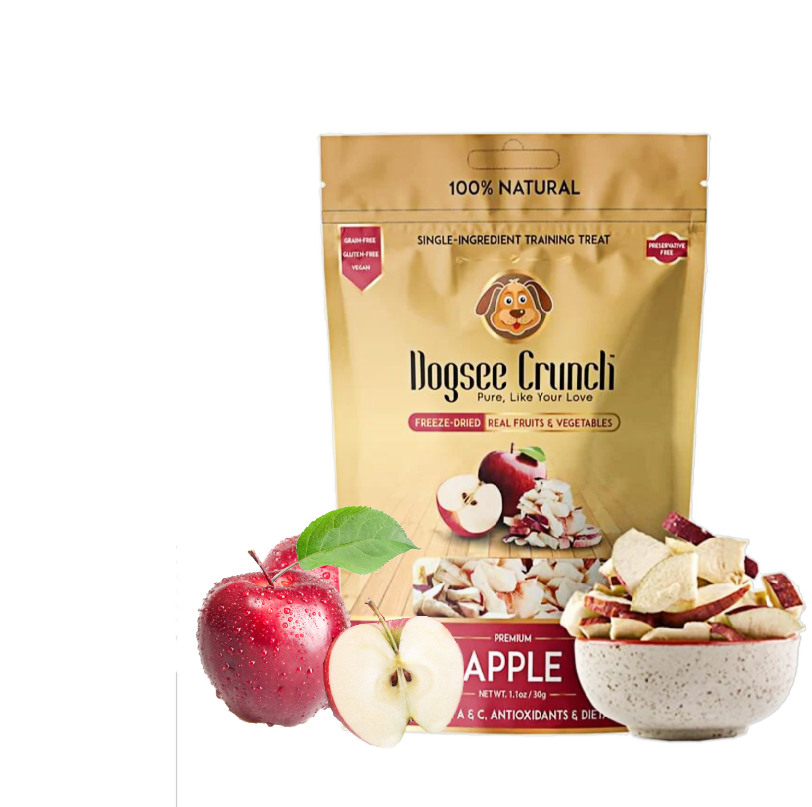 クランチ アップル 犬用フリーズドライおやつ 10g