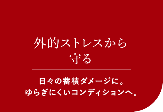 外的ストレスから守る