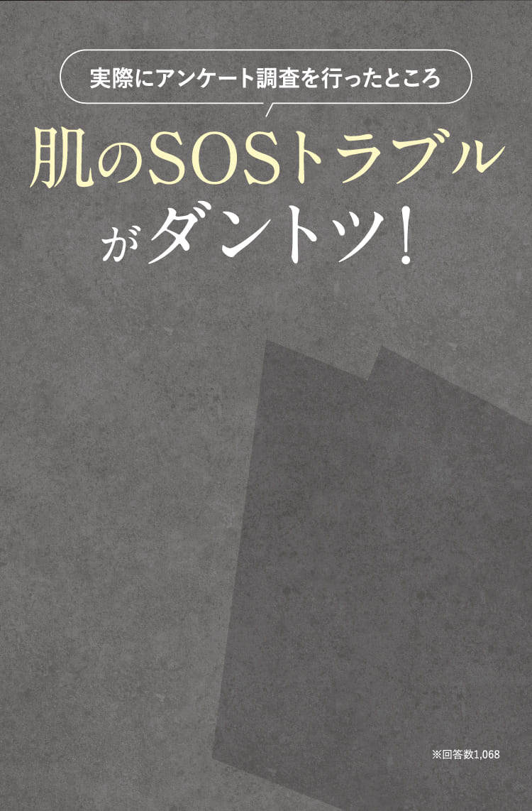 肌のSOSトラブルがダントツ！