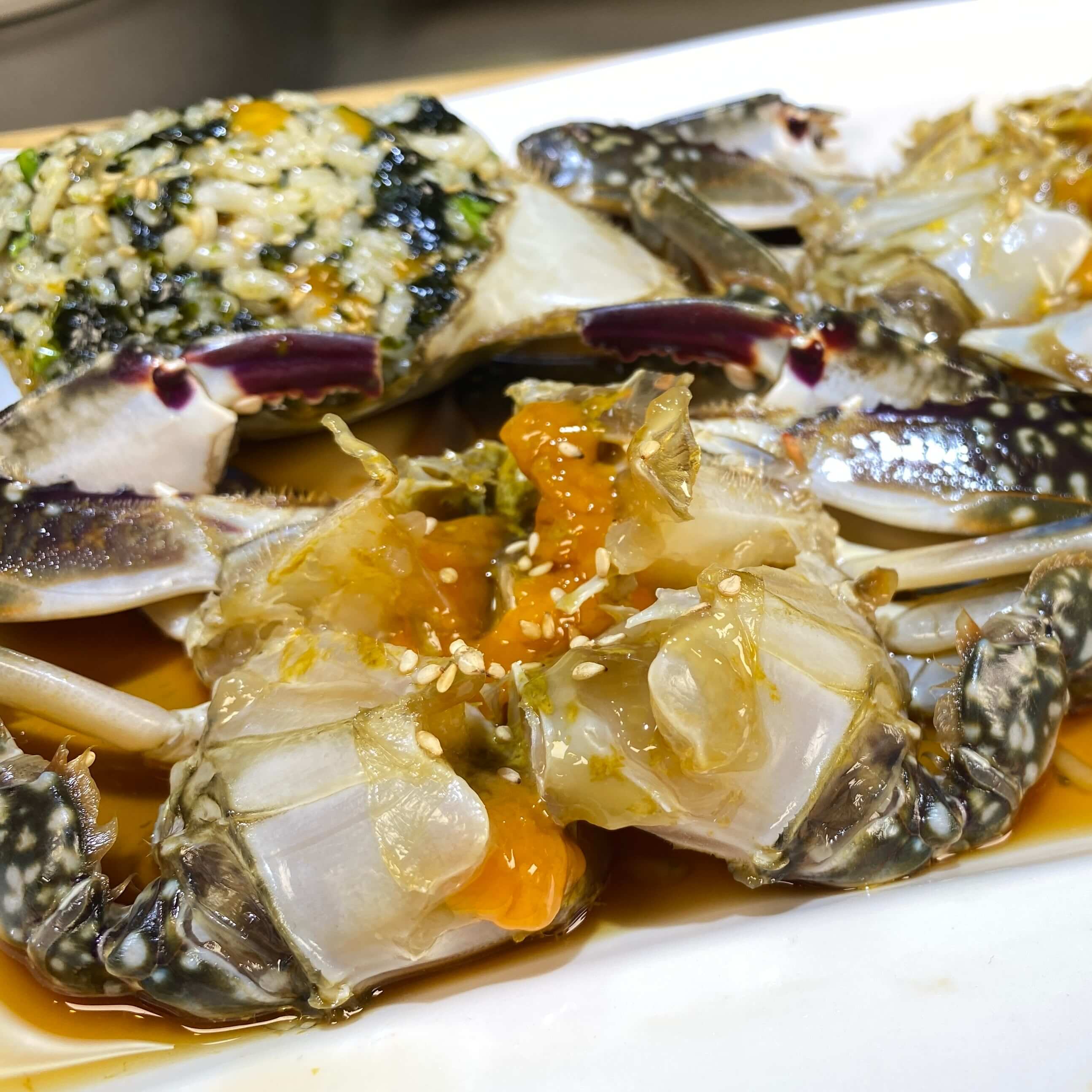 【甲羅付き】カンジャンケジャン大サイズ（350g前後）