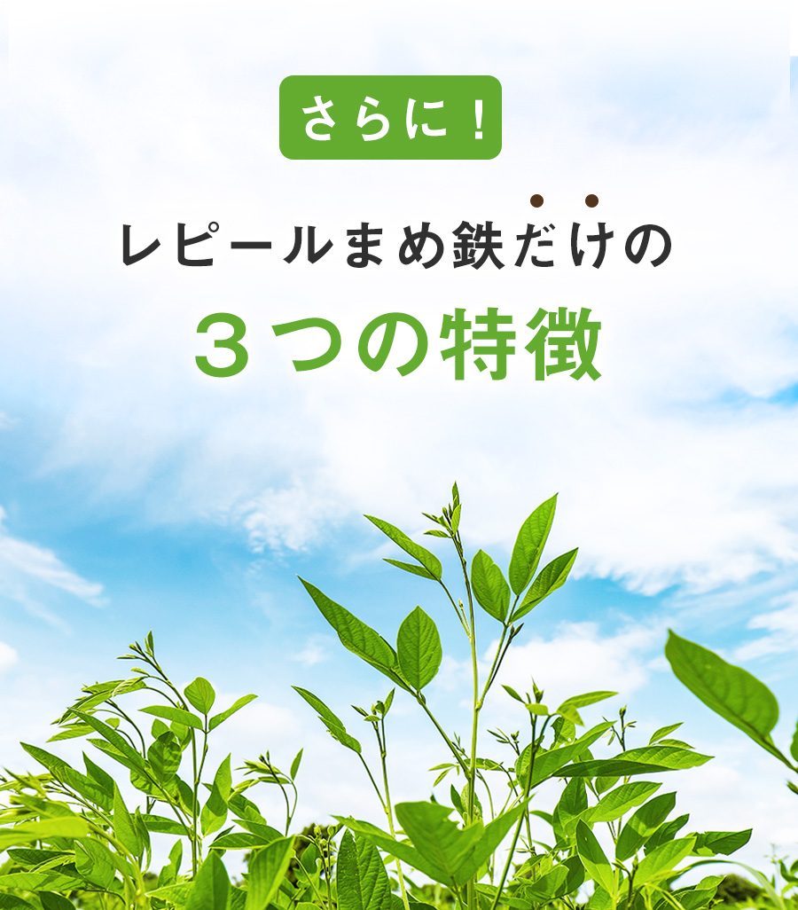 新レピールまめ鉄だけの３つの特徴