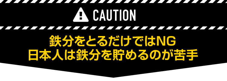 鉄分をとるだけではNG日本人は鉄分を貯めるのが苦手