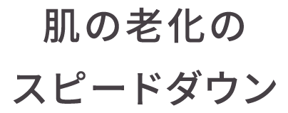 肌の老化のスピードダウン