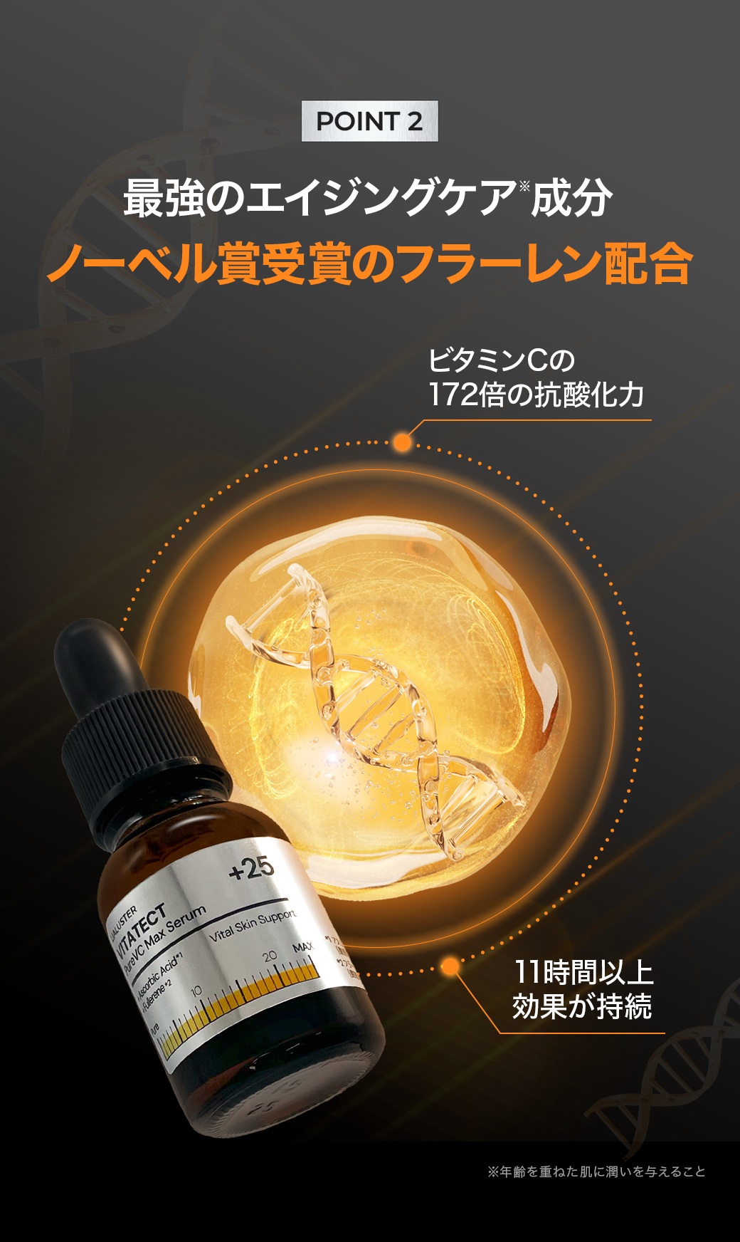 最強のエイジングケア成分 ノーベル賞受賞のフラーレン配合