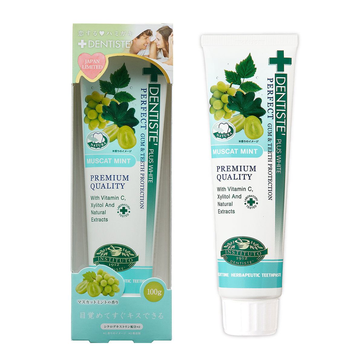 デンティスロゴ入り携帯用ミラー付　デンティス チューブタイプ　100g　マスカットミント