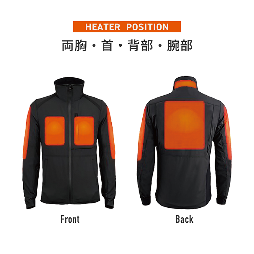 HeatMaster_LT HEATER POSITION 両胸・首・背部・腕部