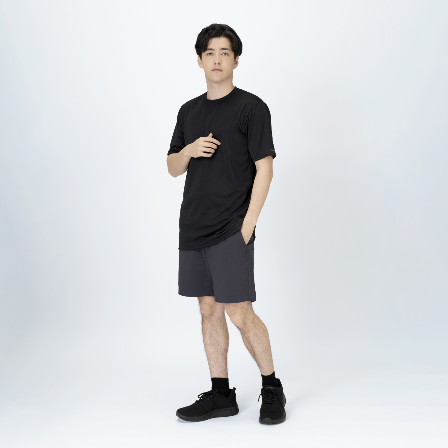 FREEZE TECH WORK LINE レギュラーフィット 冷感シャツ 半袖クルーネック White Black LIDEF FT25SS