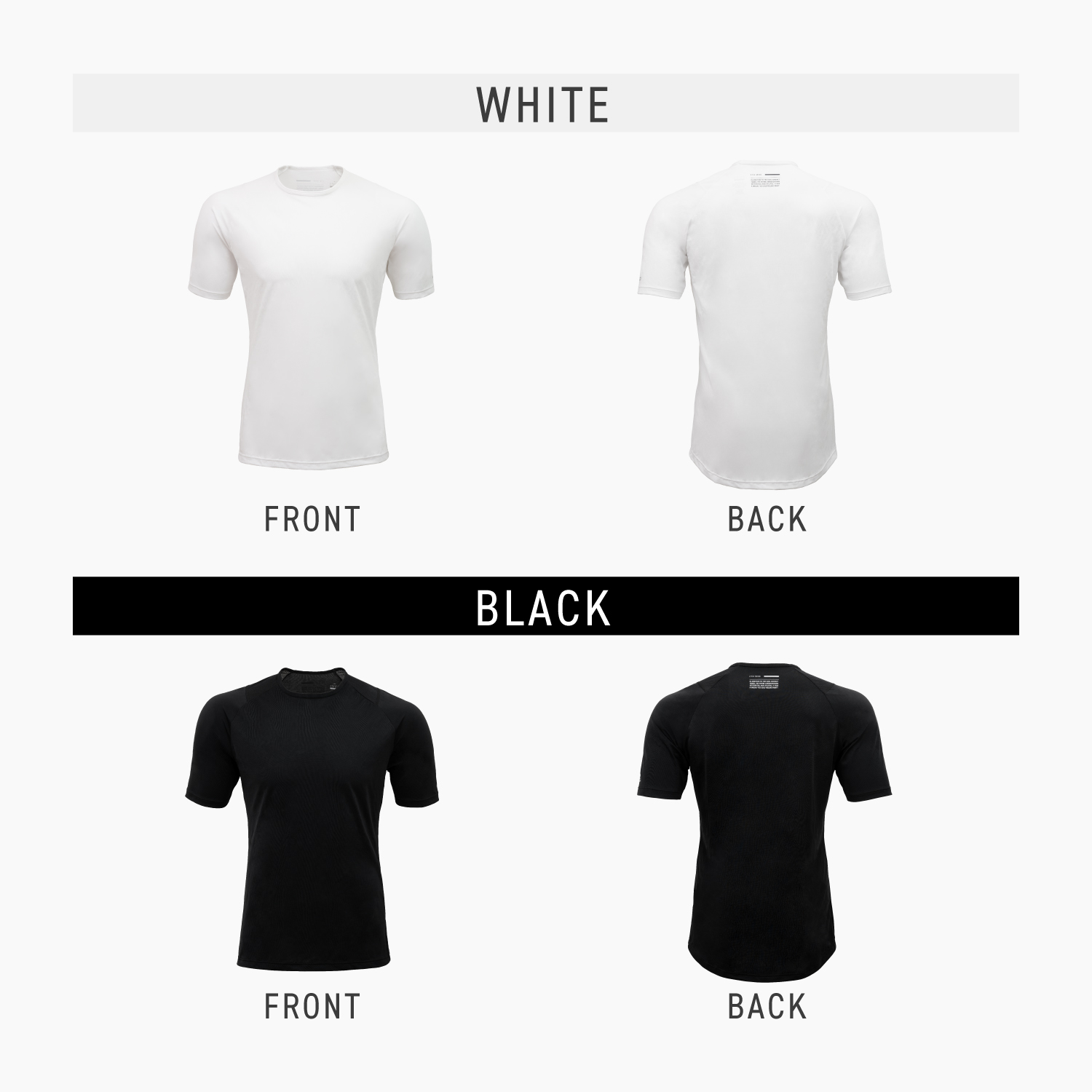 FREEZE TECH WORK LINE レギュラーフィット 冷感シャツ 半袖クルーネック White Black LIDEF FT25SS