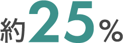 約25%