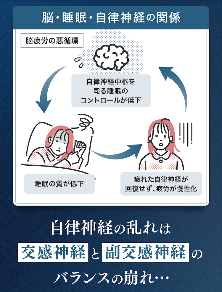 自律神経の乱れは交感神経と副交感神経のバランスの崩れ・・