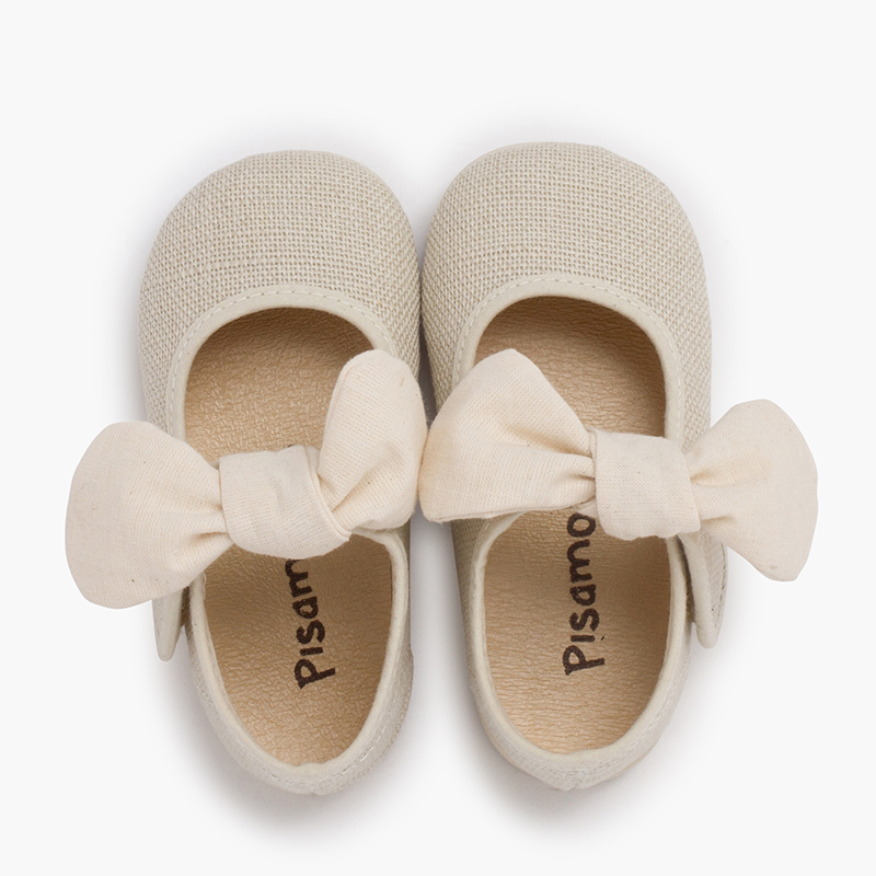 Mary Jane Linen シューズ｜Pisamonas カラー: Cream, サイズ: 21(13.5cm)