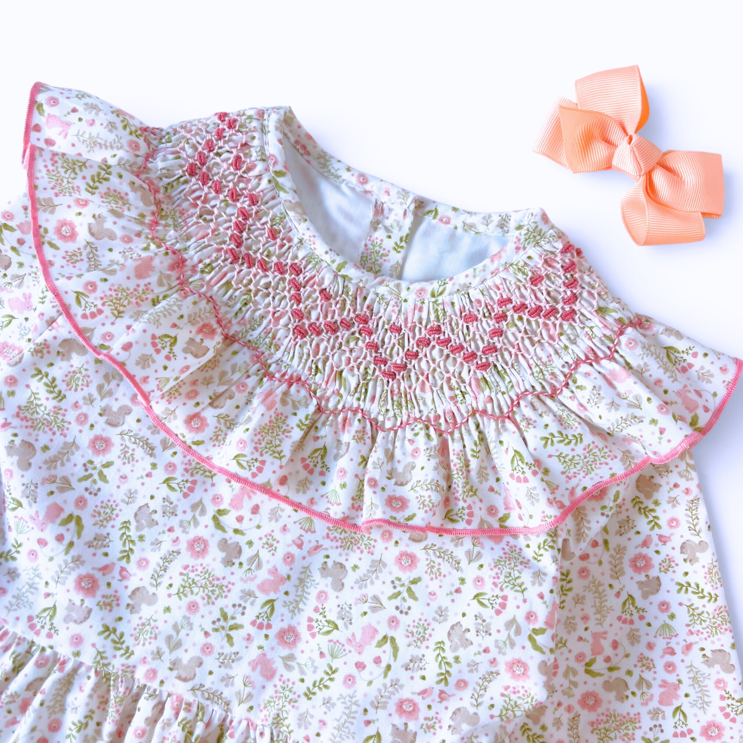  Bosque Pink スモッキングワンピース｜Cua-cuak サイズ: 4Y(104cm)