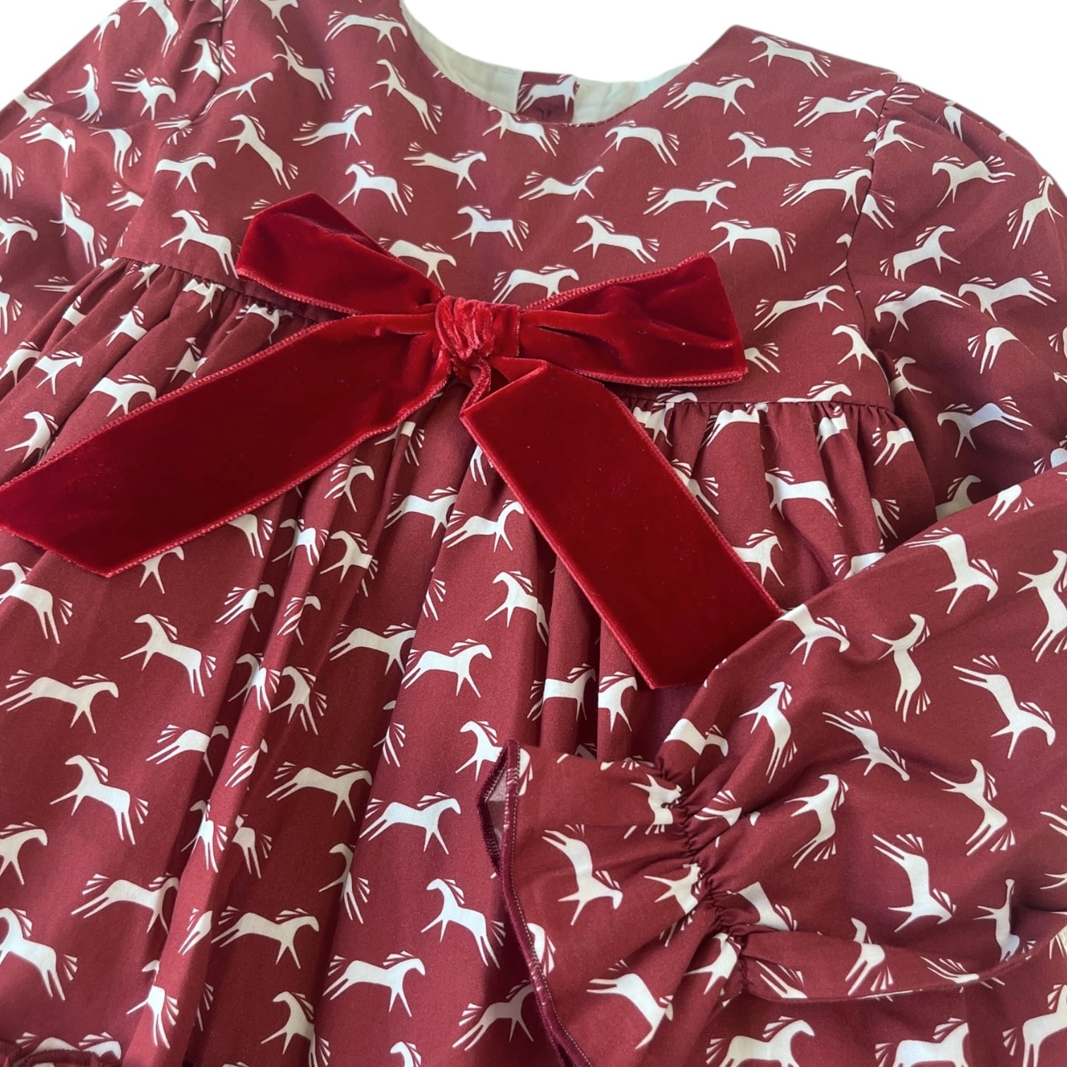  Horse ワンピース（Red）｜Cua-Cuak サイズ: 4Y(104cm)