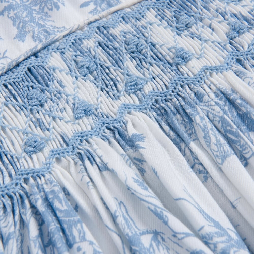 Dorothea Toile de Jouy スモッキングワンピース｜Annafie サイズ: 12M(80cm）