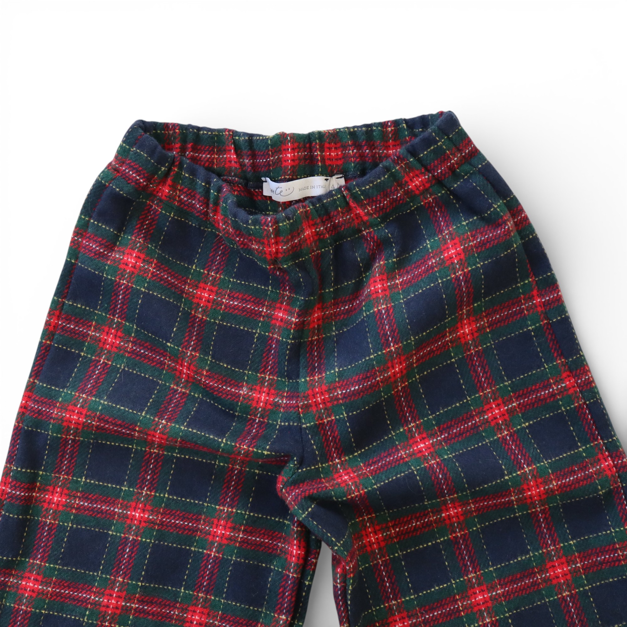  Tartan Gaucho パンツ｜Perte サイズ: 4Y(104cm), カラー: RED TARTAN