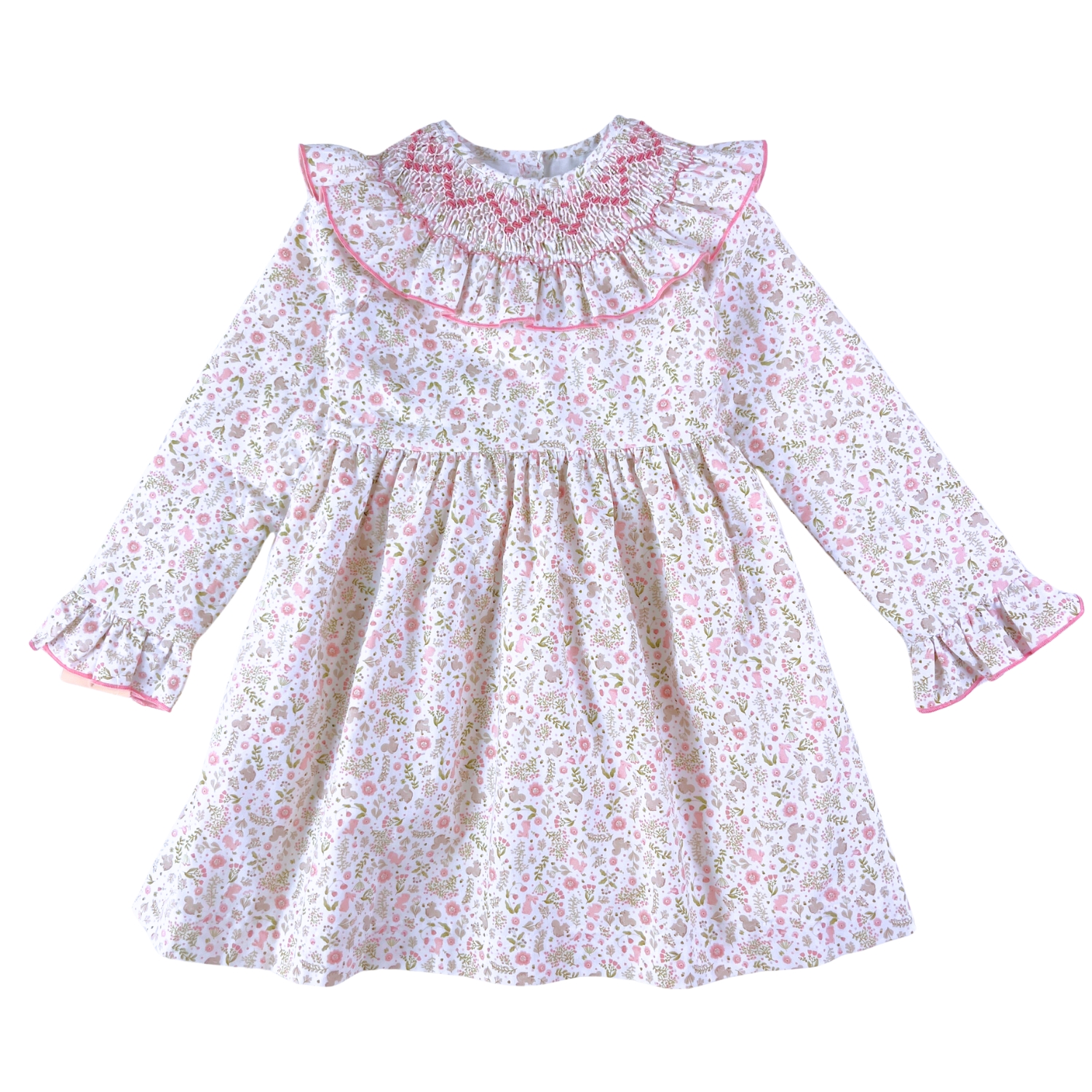  Bosque Pink スモッキングワンピース｜Cua-cuak サイズ: 4Y(104cm)