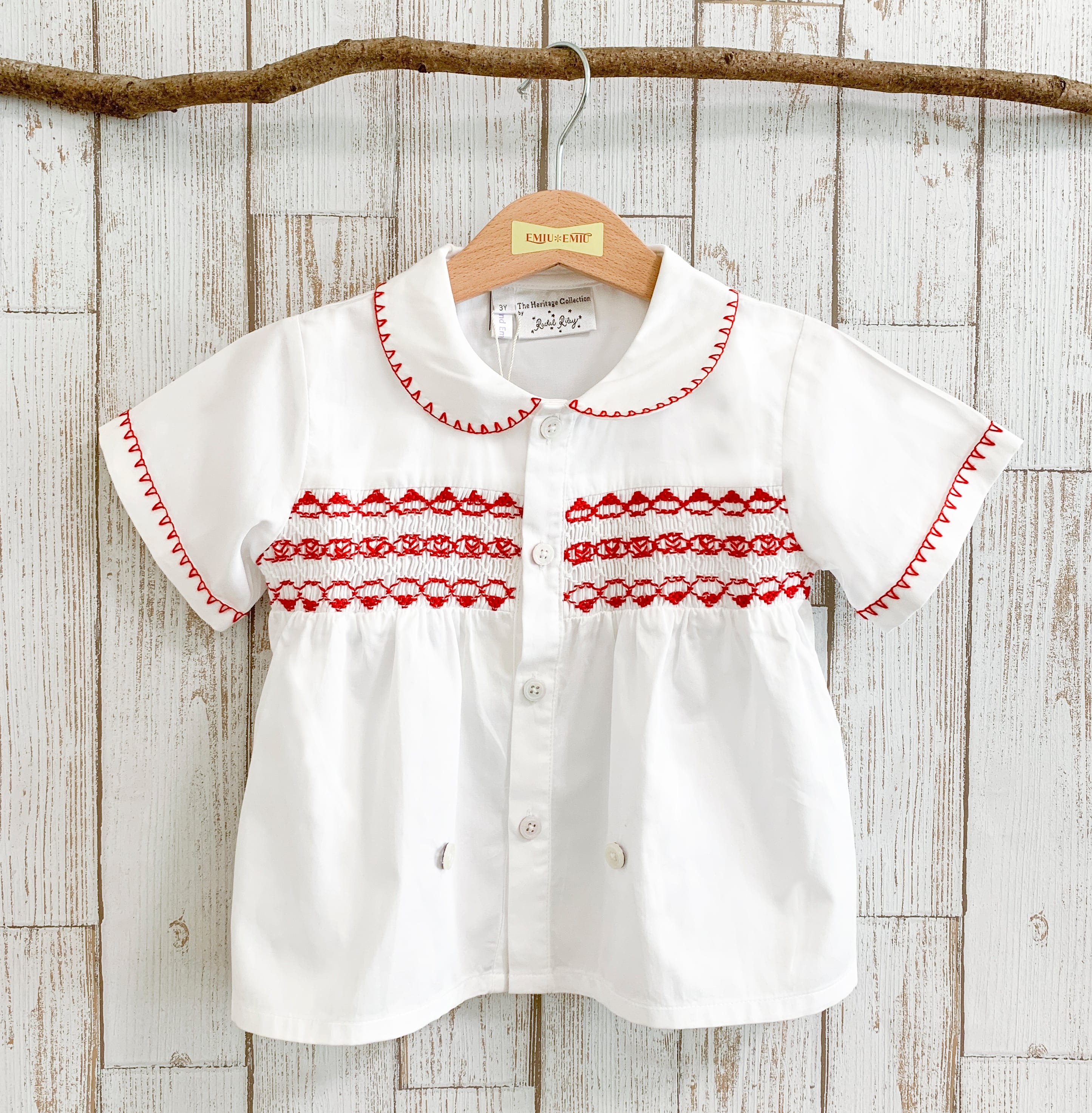 Heritage スモッキングセットアップ｜Rachel Riley サイズ: 12M(80cm）, カラー: NAVY