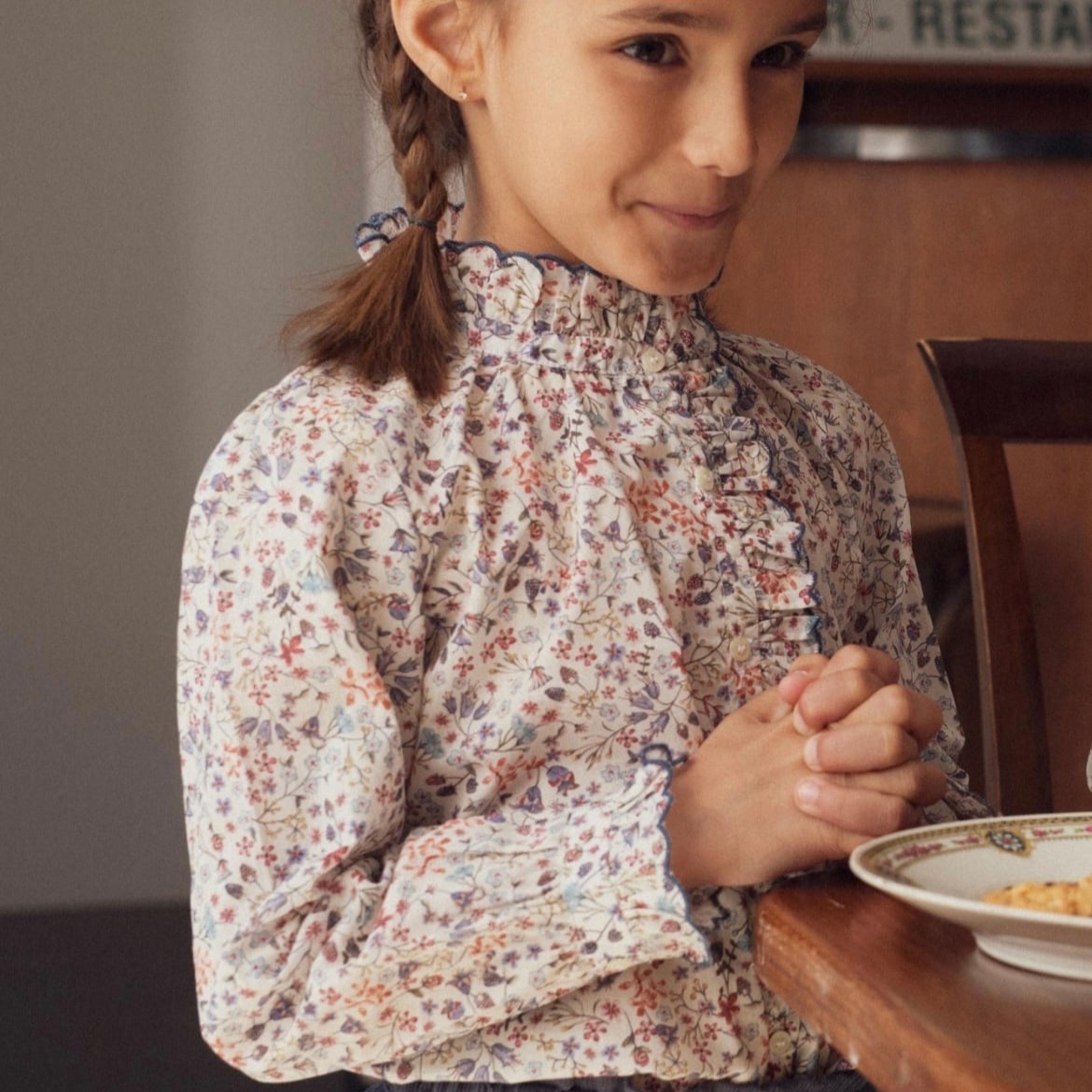  Liberty Flower Shirt｜Marie Puce サイズ: 3Y(98cm)