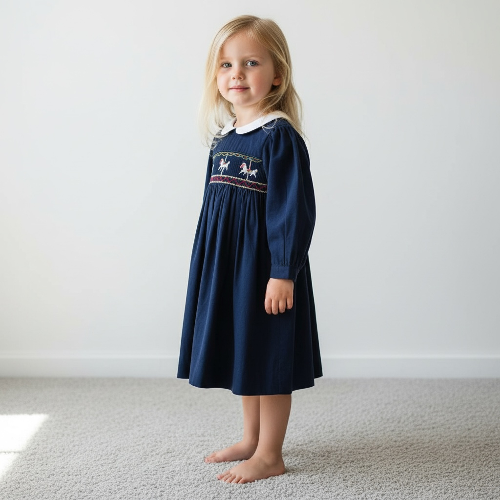 Carousel スモッキングワンピース｜Annafie サイズ: 12M(80cm）