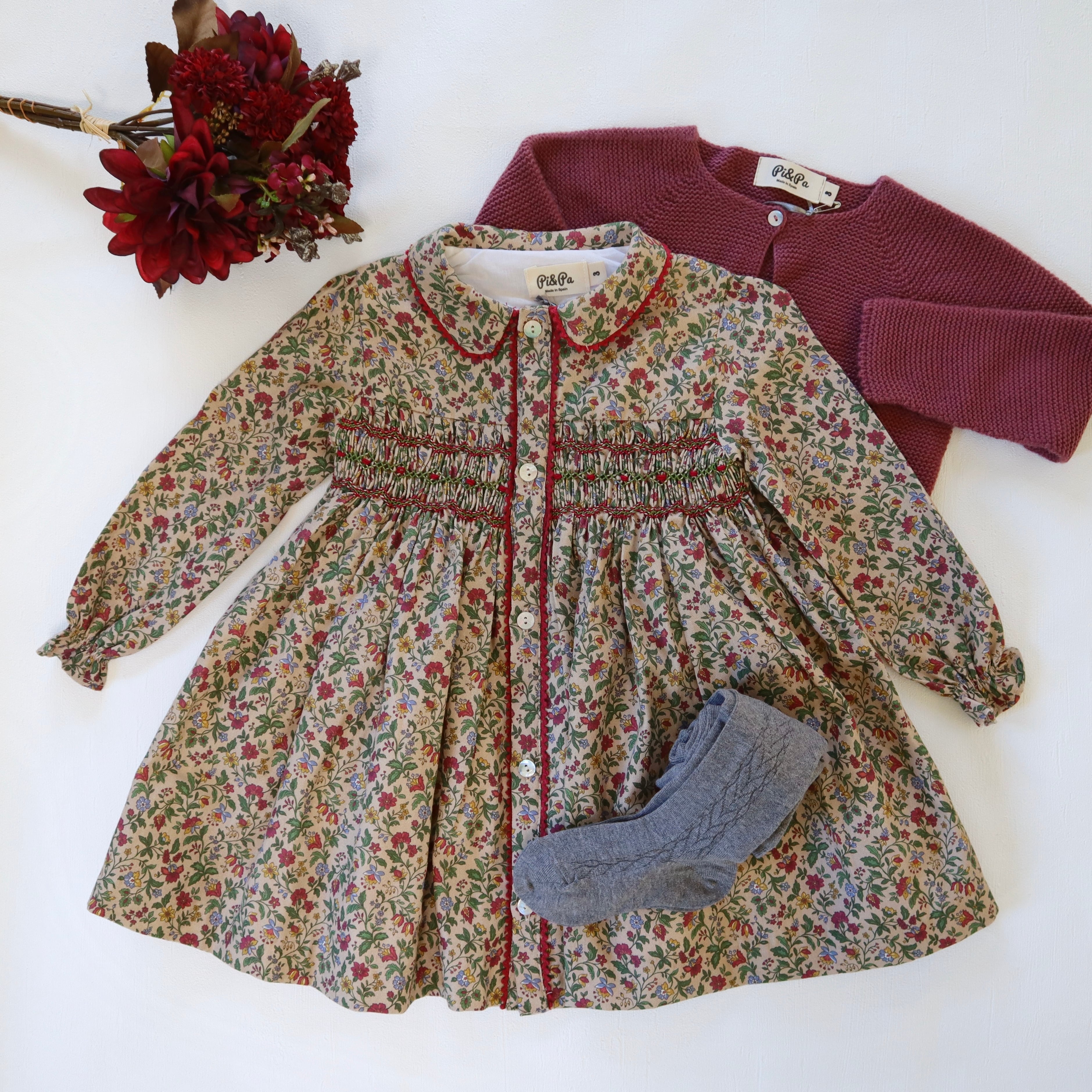  【Last 4Y】Flor de pascua スモッキングワンピース｜Pi&Pa