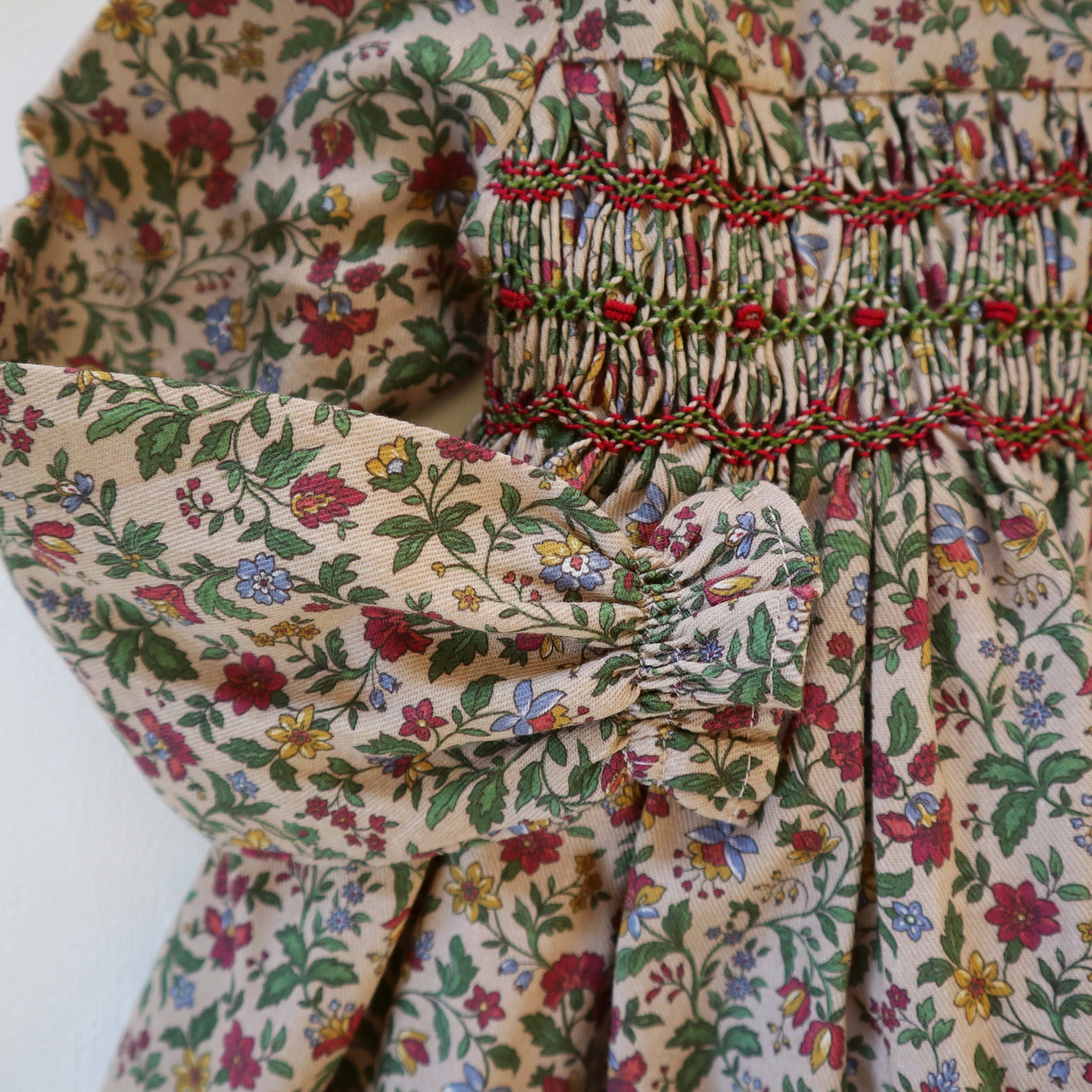  【Last 4Y】Flor de pascua スモッキングワンピース｜Pi&Pa サイズ: 4Y(104cm)