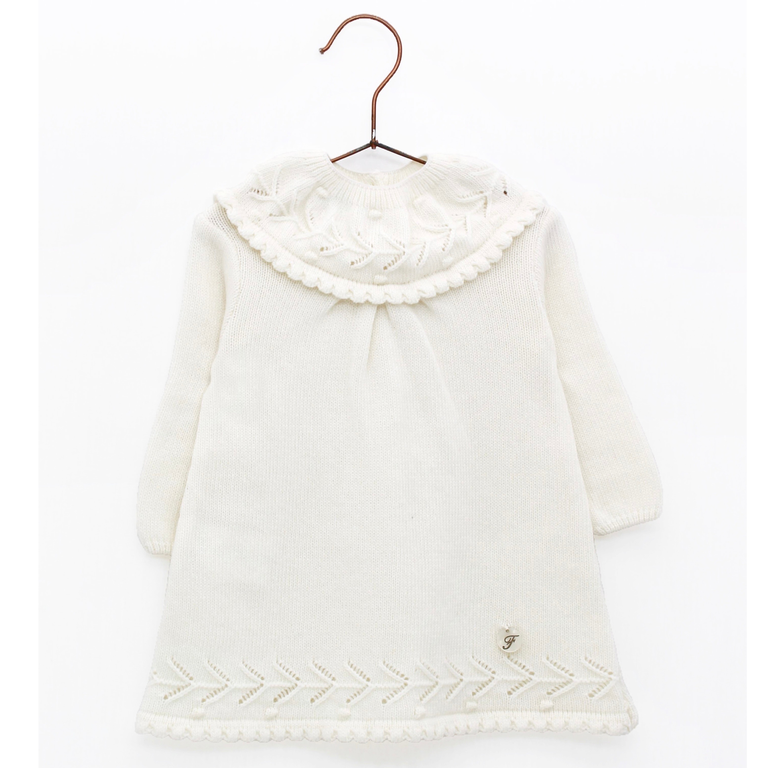  【Last 6M】 Isabel Ivory ベビーワンピース｜Foque サイズ: 6M(65cm)