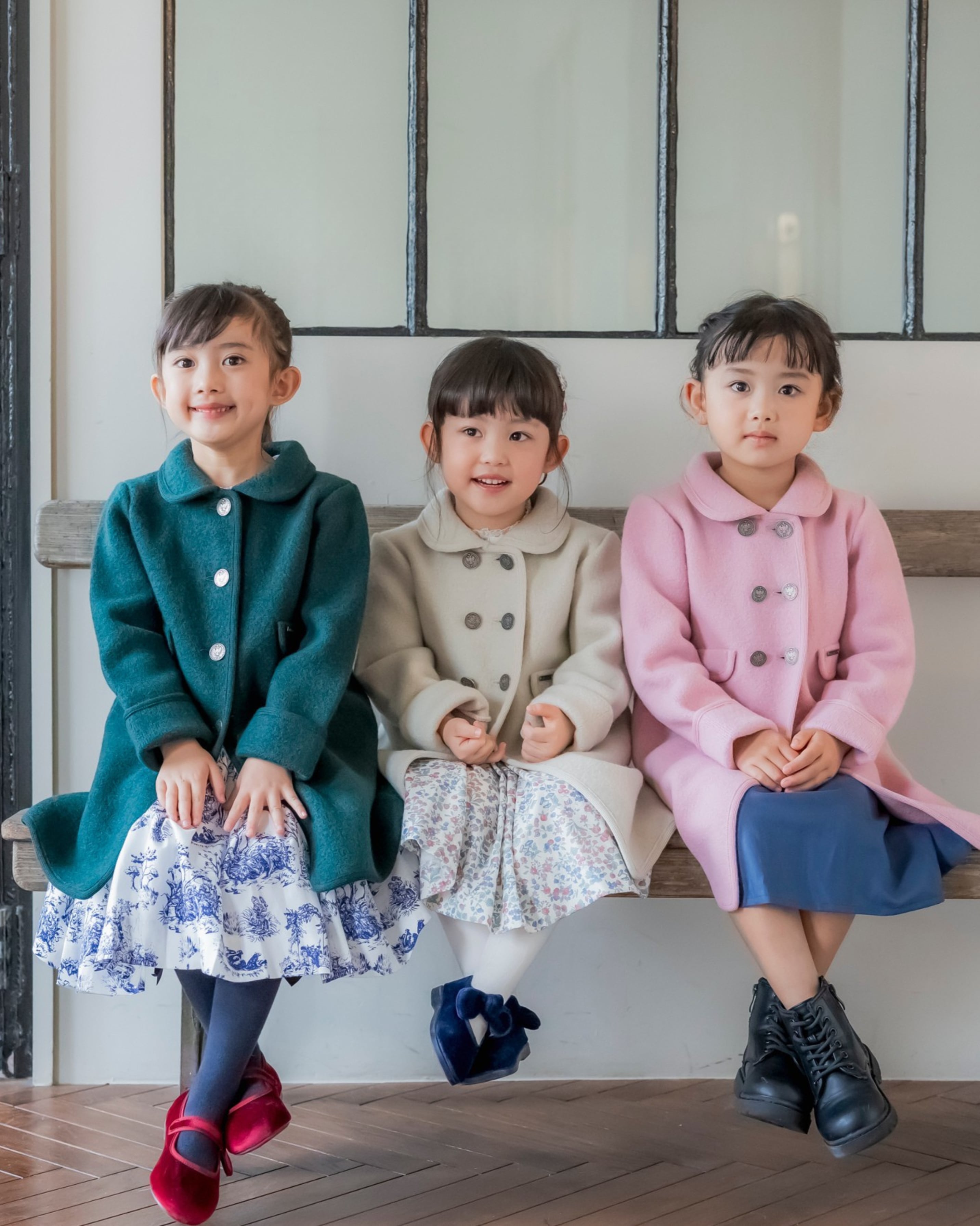 ダブルブレストコート（アイボリー）｜Marae サイズ: 4Y(104cm)