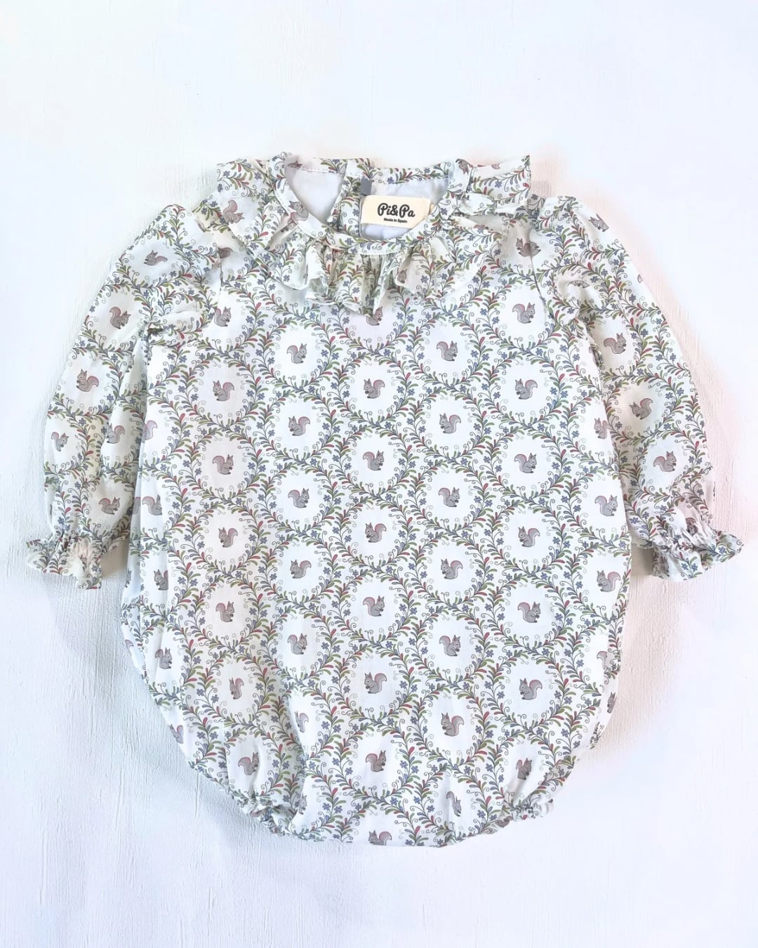  Squirrel ロンパース｜Pi&Pa ベビーサイズ: 18ヶ月 (86cm)