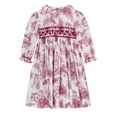 Philine Toile de Jouy スモッキングワンピース｜Annafie サイズ: 12M(80cm）