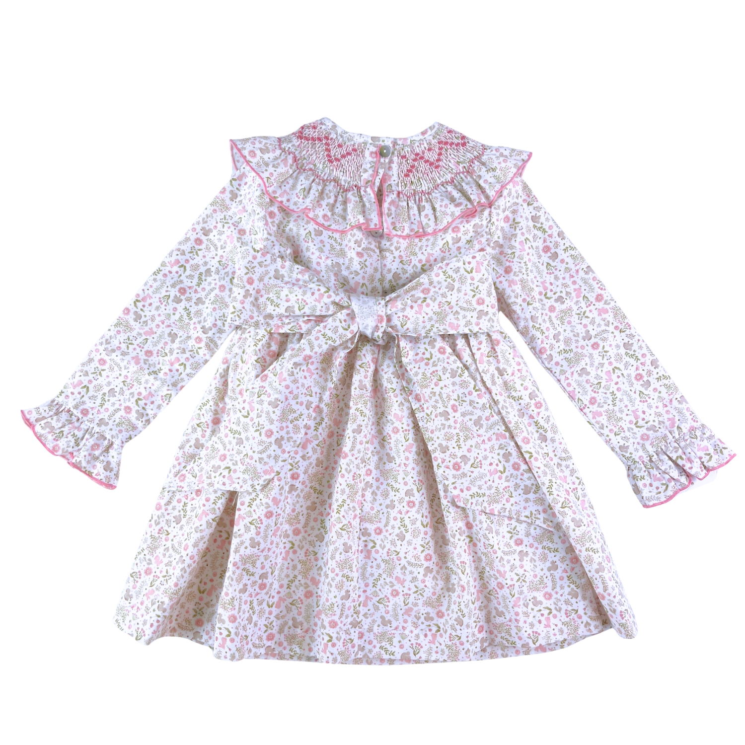  Bosque Pink スモッキングワンピース｜Cua-cuak サイズ: 4Y(104cm)