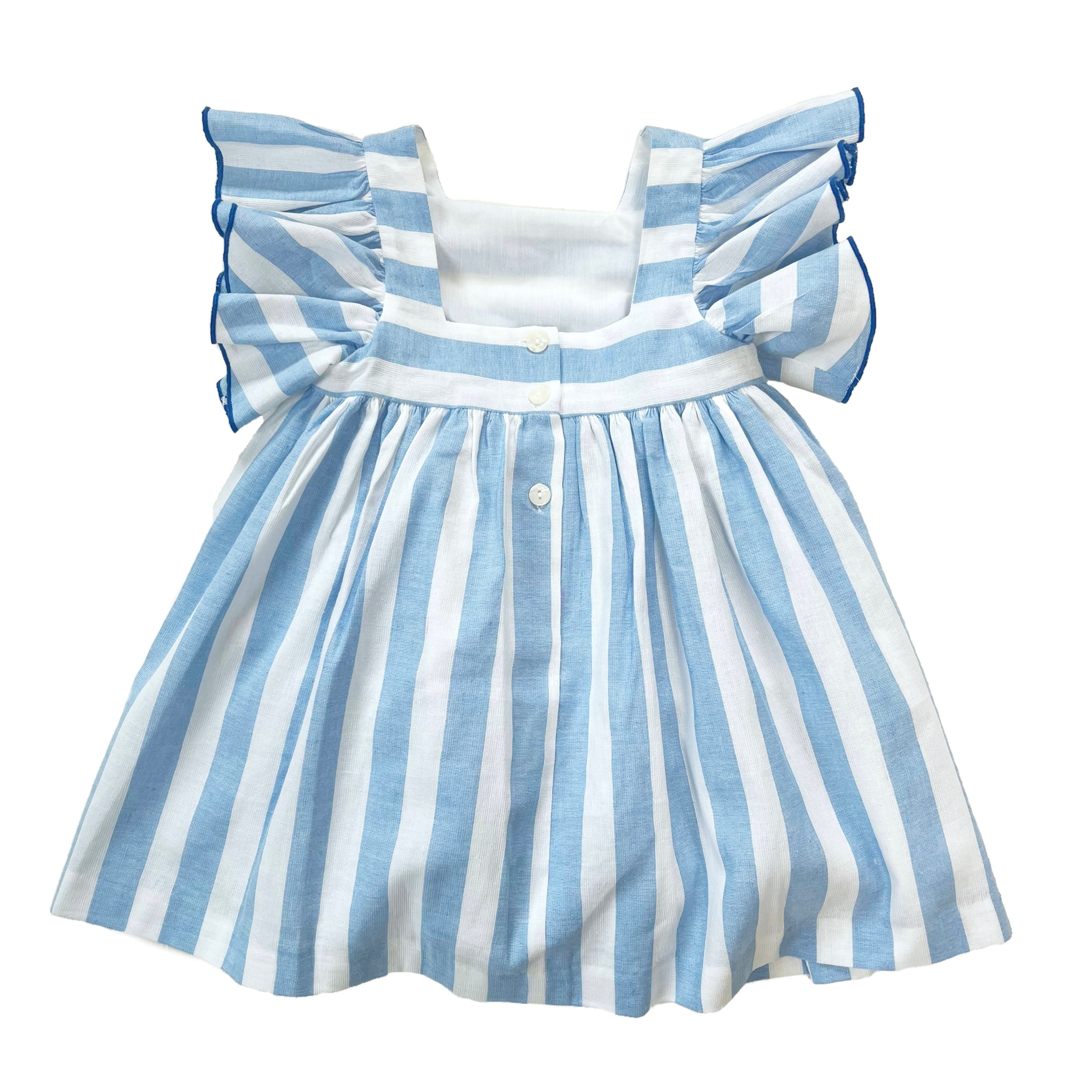 Elsa Blue Stripe ワンピース｜Foque サイズ: 4Y(104cm)