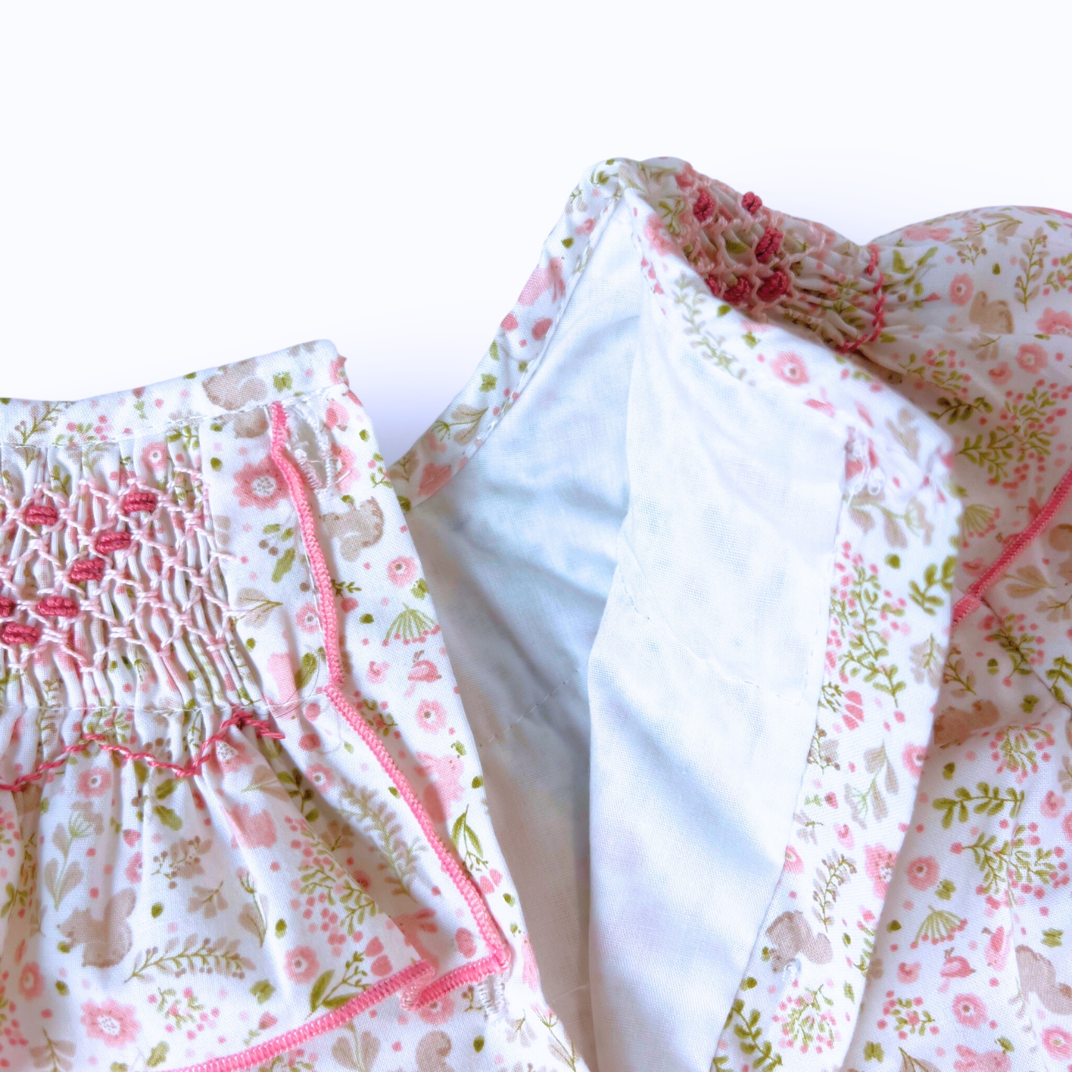  Bosque Pink スモッキングワンピース｜Cua-cuak サイズ: 4Y(104cm)