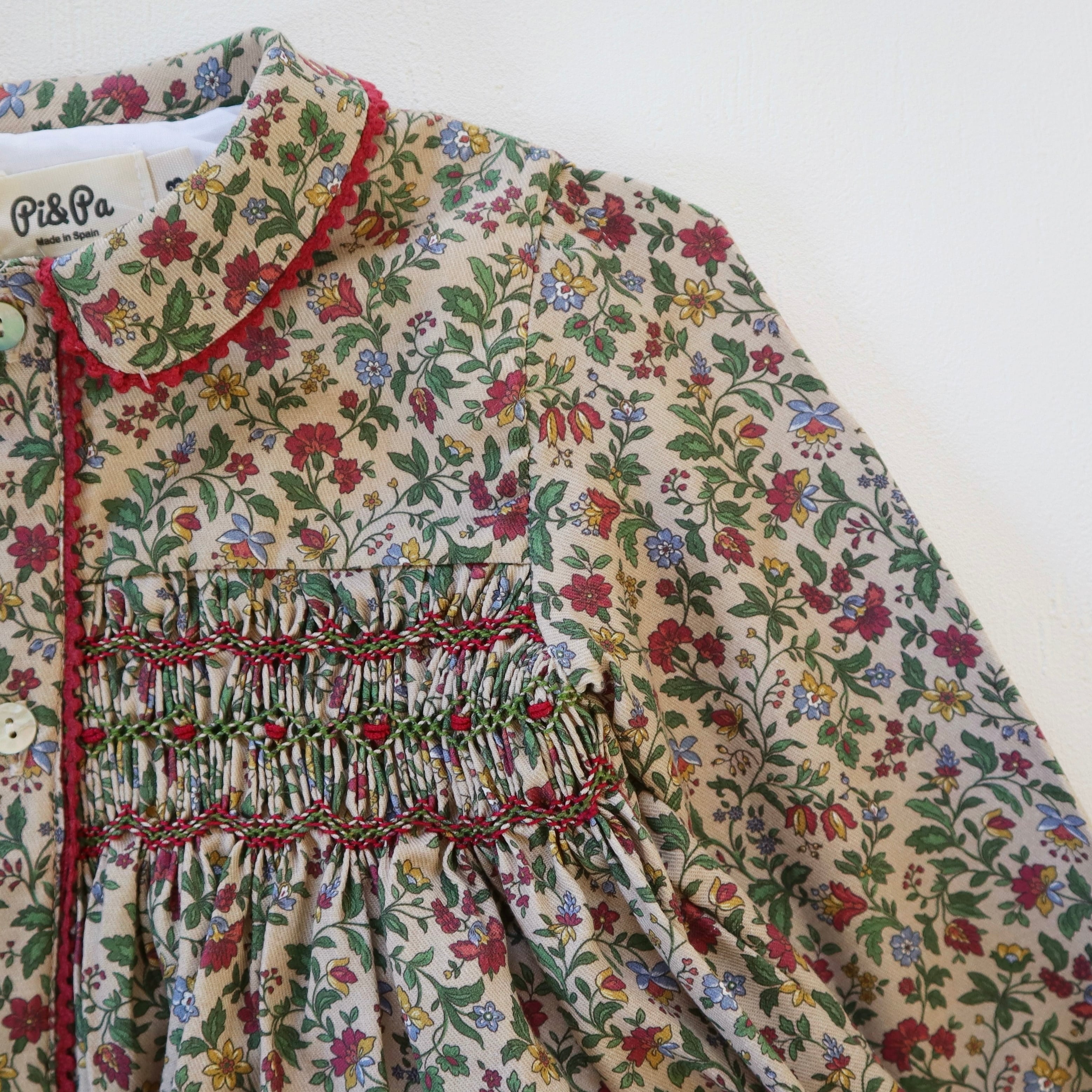  【Last 4Y】Flor de pascua スモッキングワンピース｜Pi&Pa サイズ: 4Y(104cm)