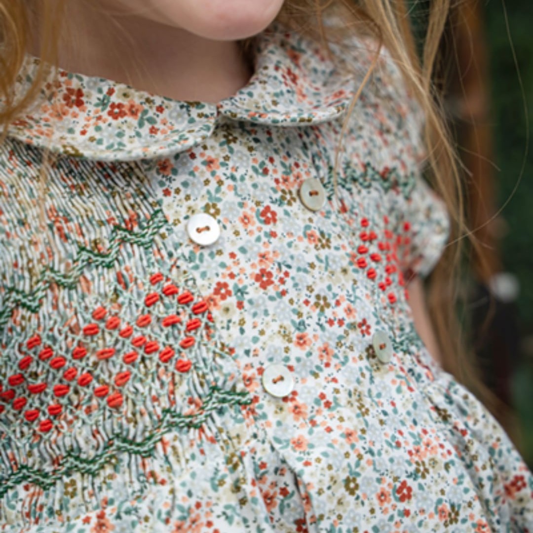  Botanical スモッキングワンピース｜Cua-cuak サイズ: 2Y(92cm)