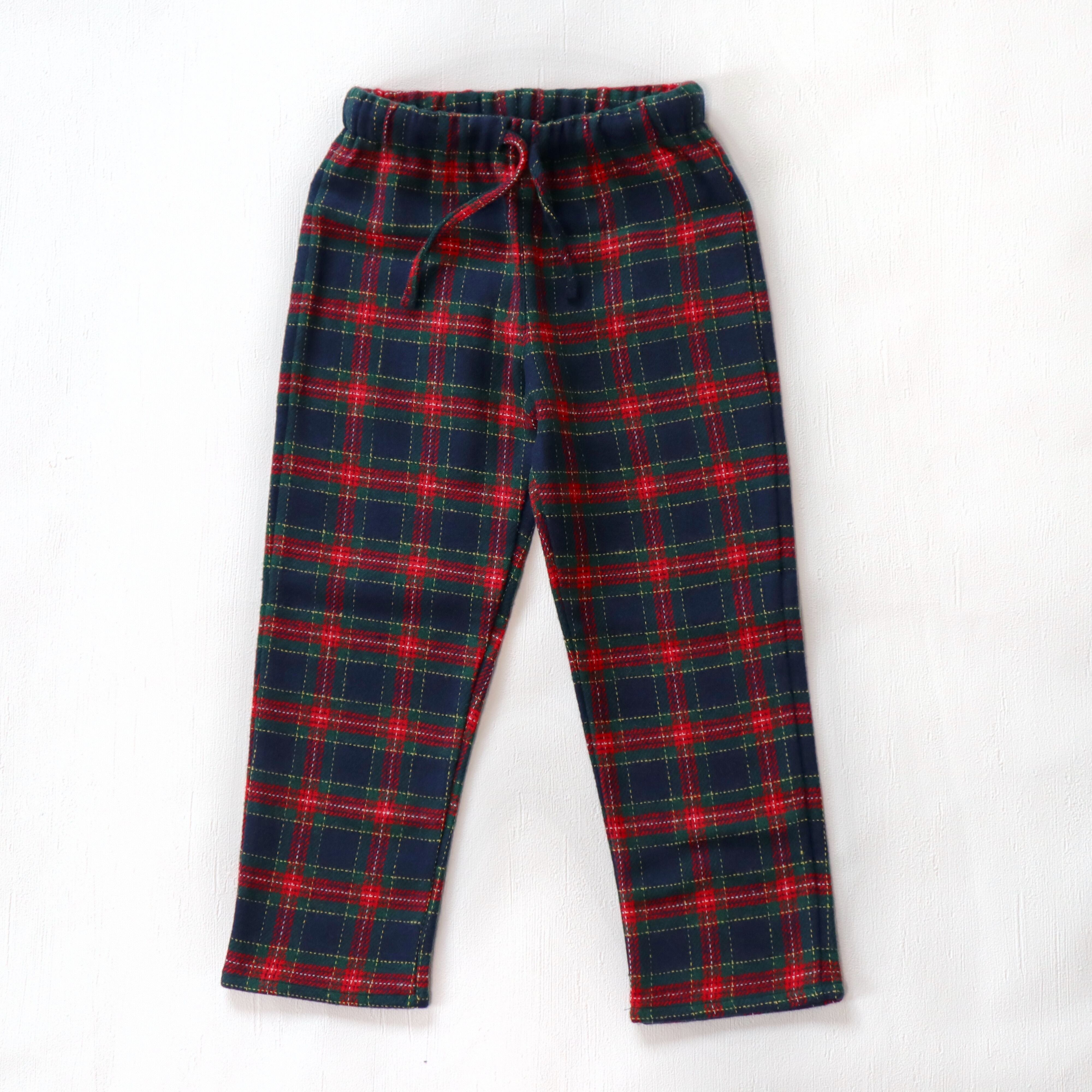  Tartan Trousers パンツ｜Perte サイズ: 3Y(98cm), カラー: RED TARTAN