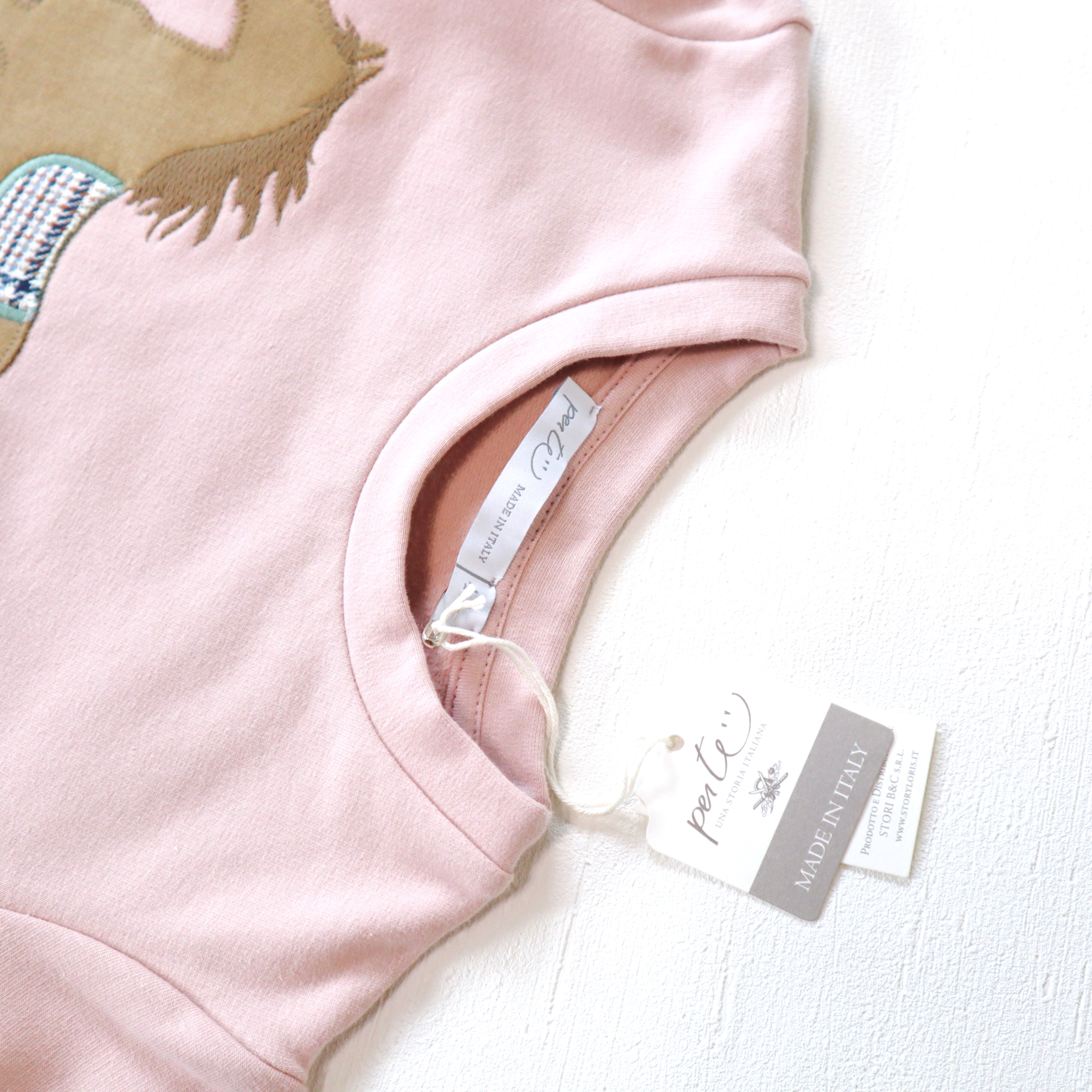  Horse トップス（Green/Pink）｜Perte サイズ: 4Y(104cm), カラー: PINK