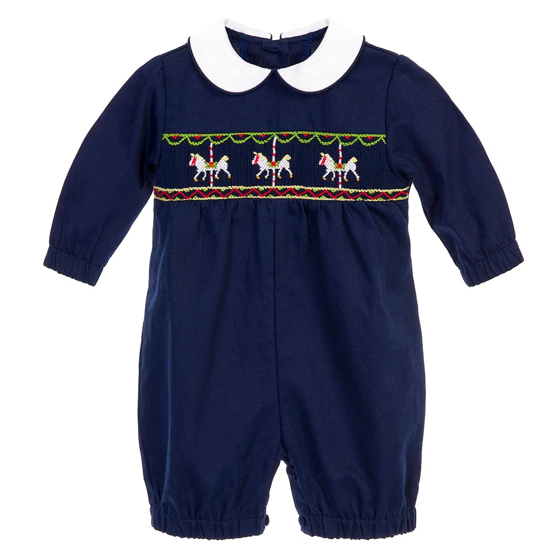 Carousel スモッキングロンパース｜Annafie ベビーサイズ: 6ヶ月 (70cm)