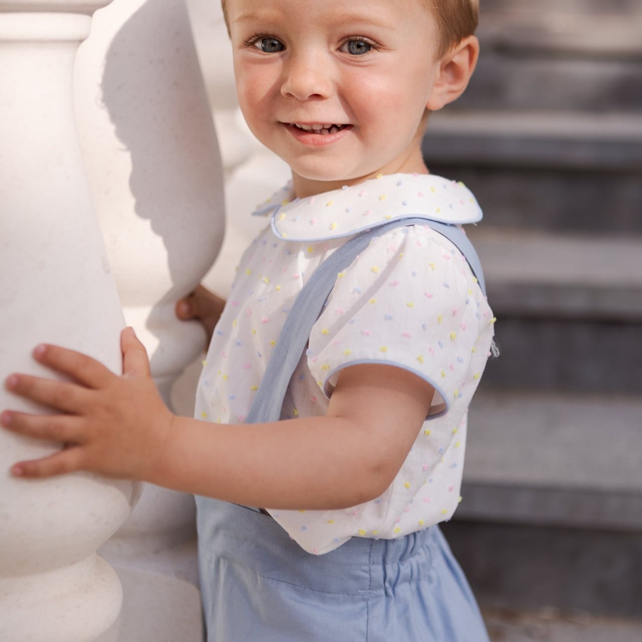 Baby Boy オーバーオール＆シャツ セットアップ｜Belan