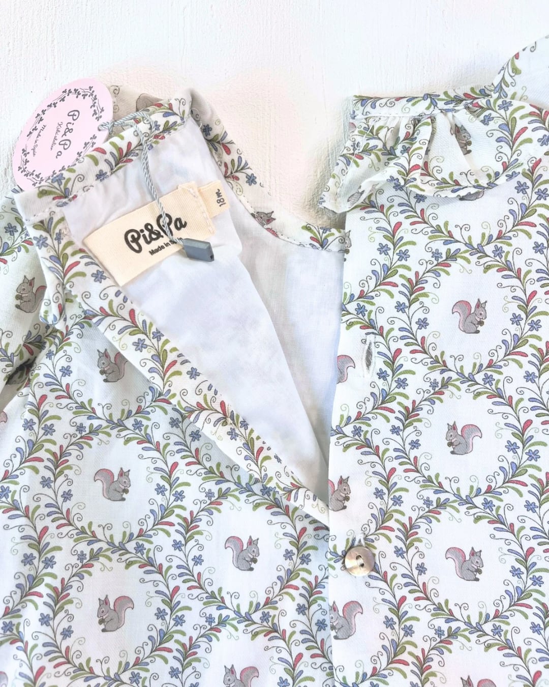  Squirrel ロンパース｜Pi&Pa ベビーサイズ: 18ヶ月 (86cm)