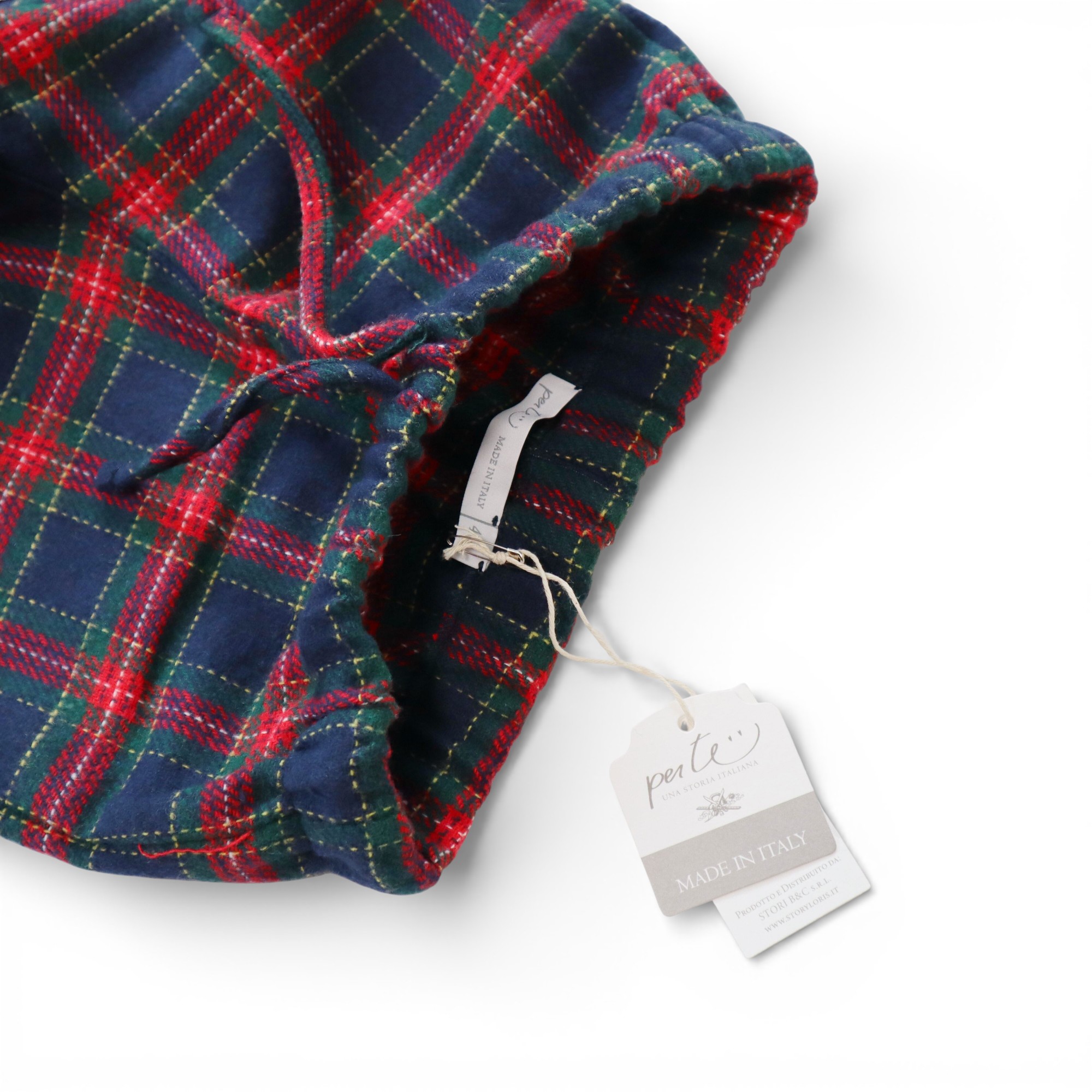  Tartan Trousers パンツ｜Perte サイズ: 3Y(98cm), カラー: RED TARTAN