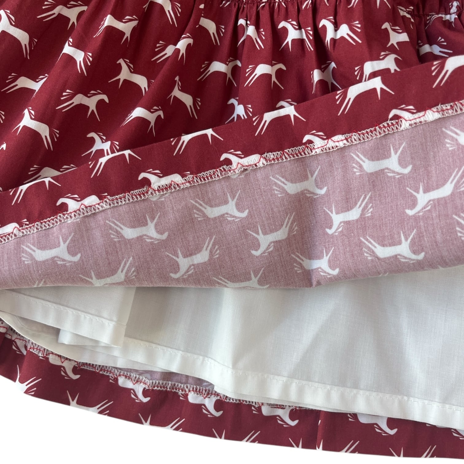  Horse ワンピース（Red）｜Cua-Cuak サイズ: 4Y(104cm)