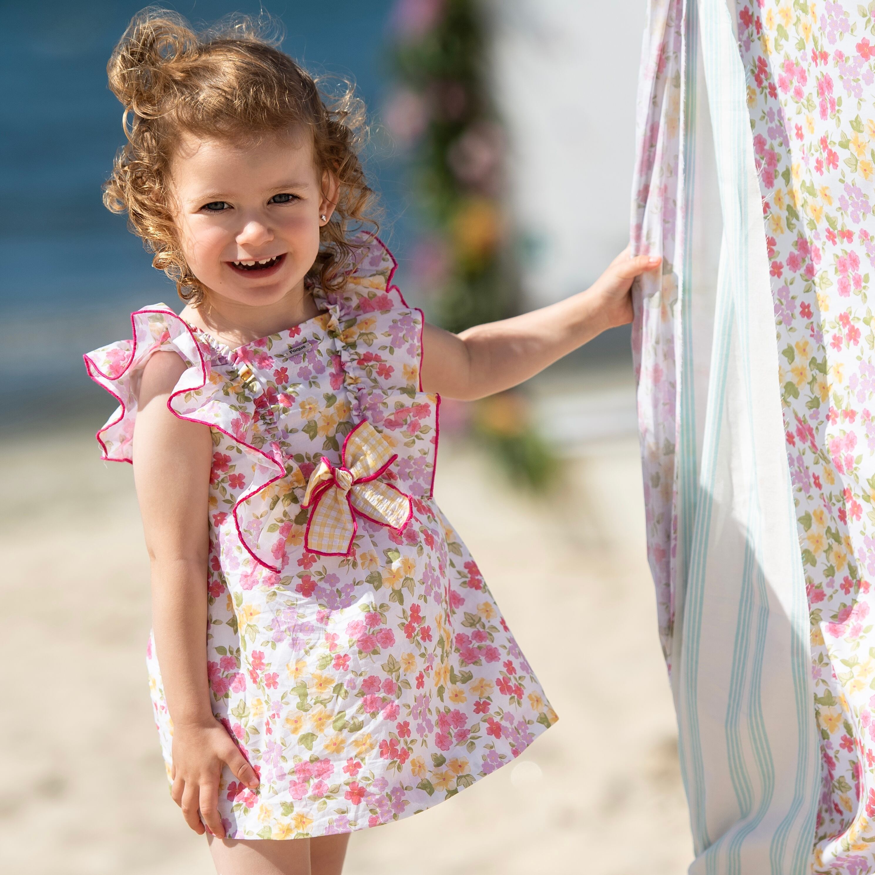 Agata Flower Ribbon ワンピース｜Foque