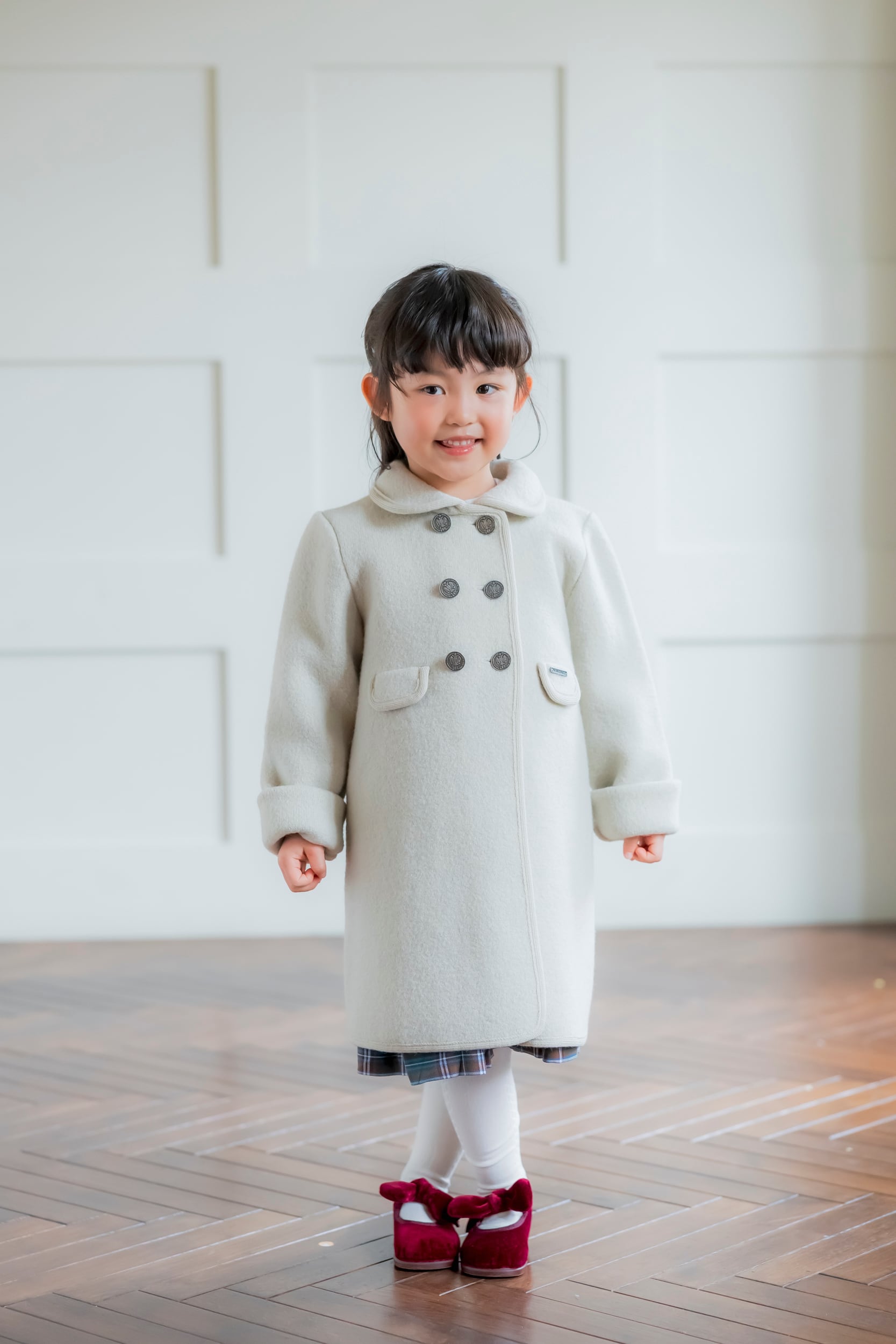 ダブルブレストコート（アイボリー）｜Marae サイズ: 4Y(104cm)