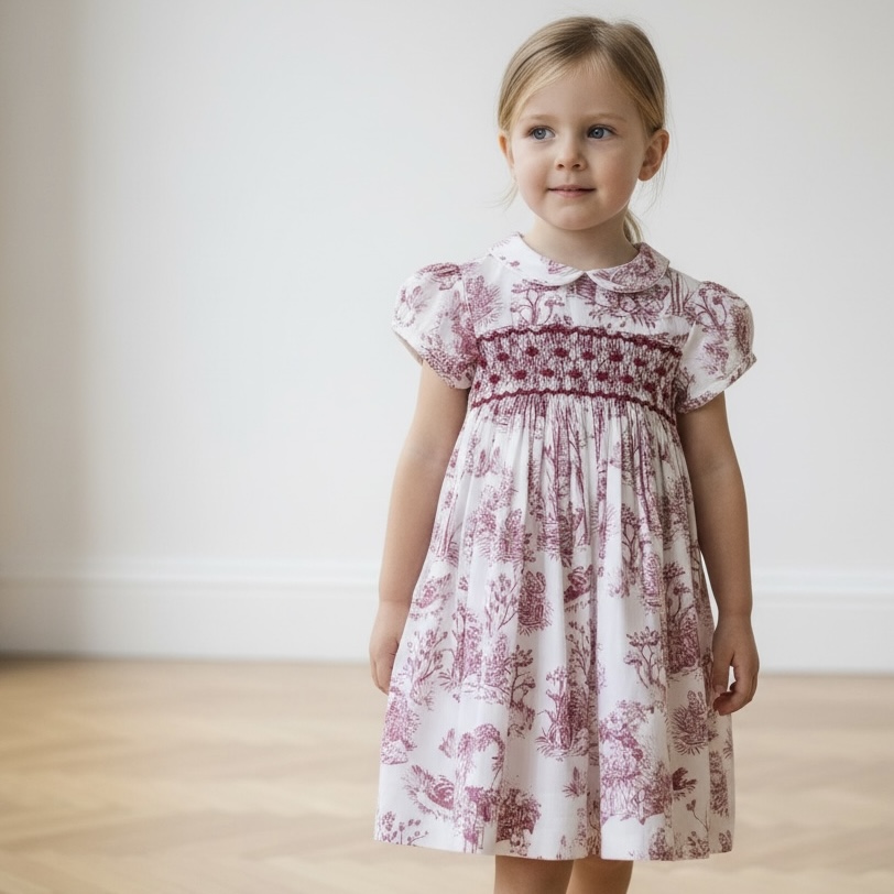 Philomena Toile de Jouy スモッキングワンピース｜Annafie